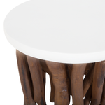 Beistelltisch weiss ⌀ 36 cm HOUMA