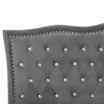 Bett mit Lattenrost Samtstoff METZ 180 x 200 cm Dunkelgrau