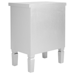 Nachttisch mit 2 Schubladen TIGY Glas Silber