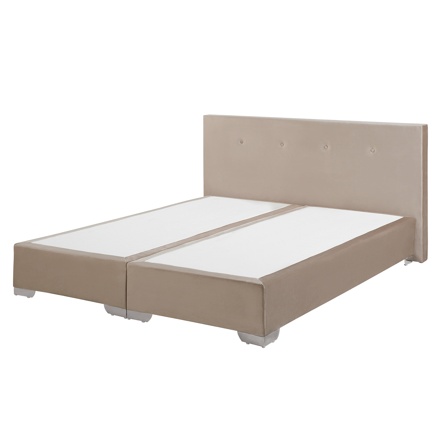 Boxspringbett Samtstoff CONSUL 160 x 200 cm Hellbeige