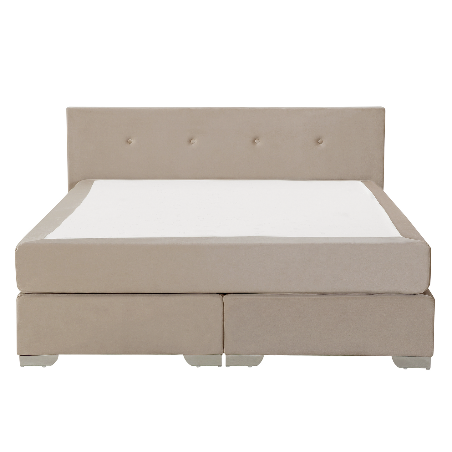 Boxspringbett Samtstoff CONSUL 180 x 200 cm Hellbeige