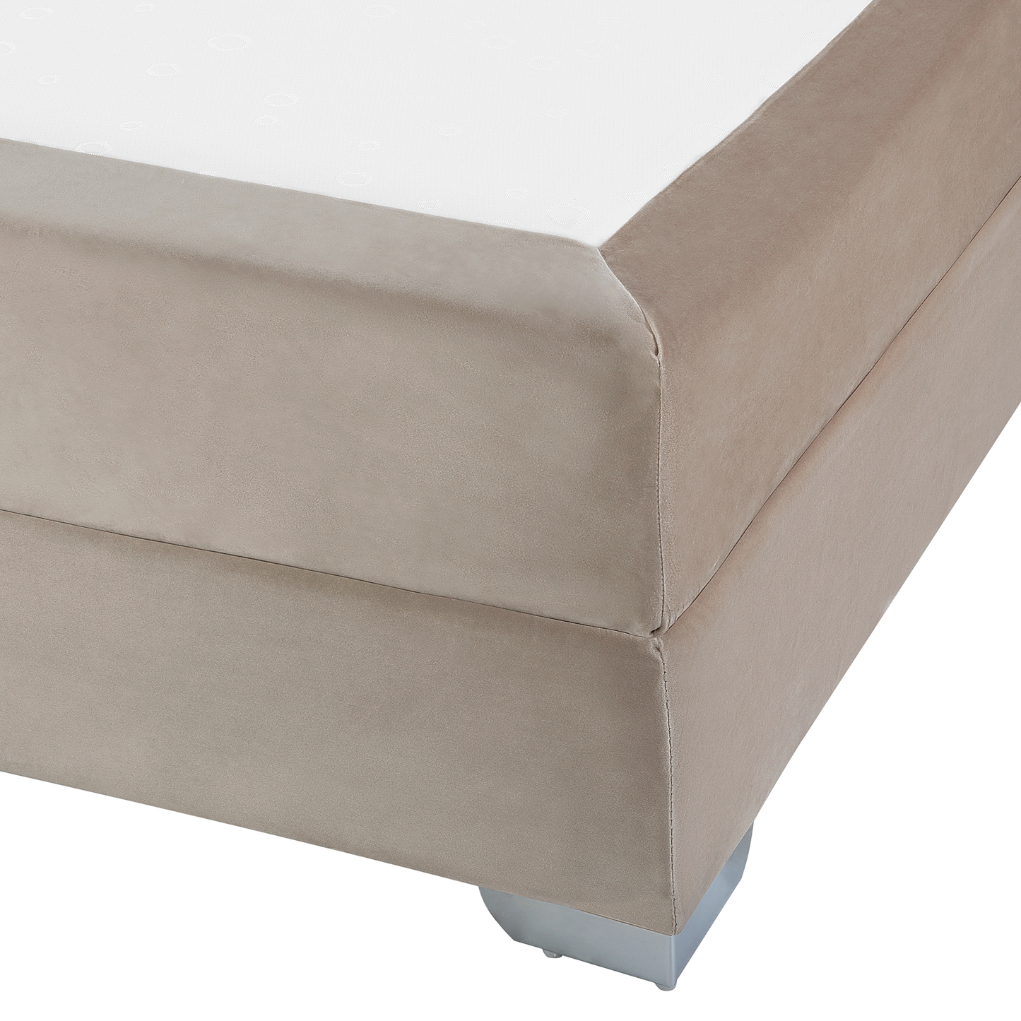 Boxspringbett Samtstoff CONSUL 180 x 200 cm Hellbeige
