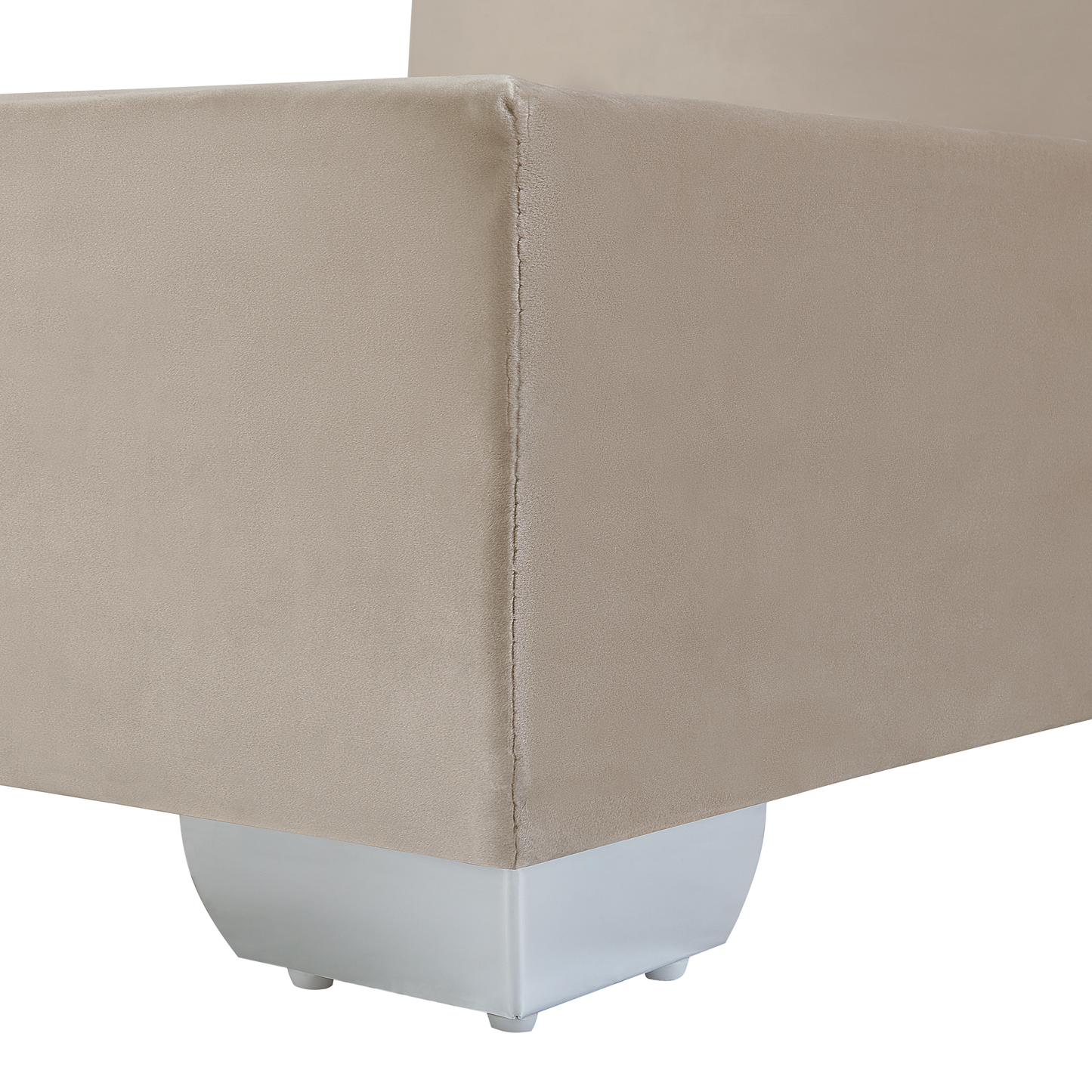 Boxspringbett Samtstoff CONSUL 180 x 200 cm Hellbeige