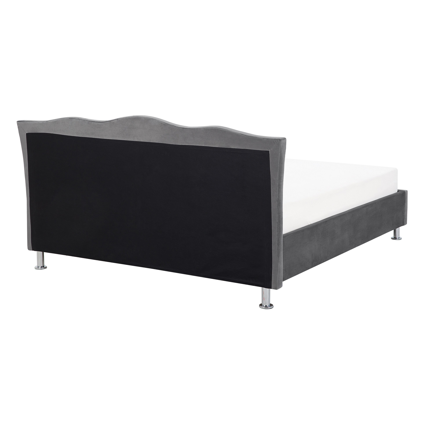 Bett mit Stauraum Samtstoff METZ 140 x 200 cm Dunkelgrau