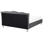 Bett mit Stauraum Samtstoff METZ 160 x 200 cm Dunkelgrau