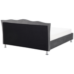 Bett Samtstoff dunkelgrau Bettkasten 180 x 200 cm METZ