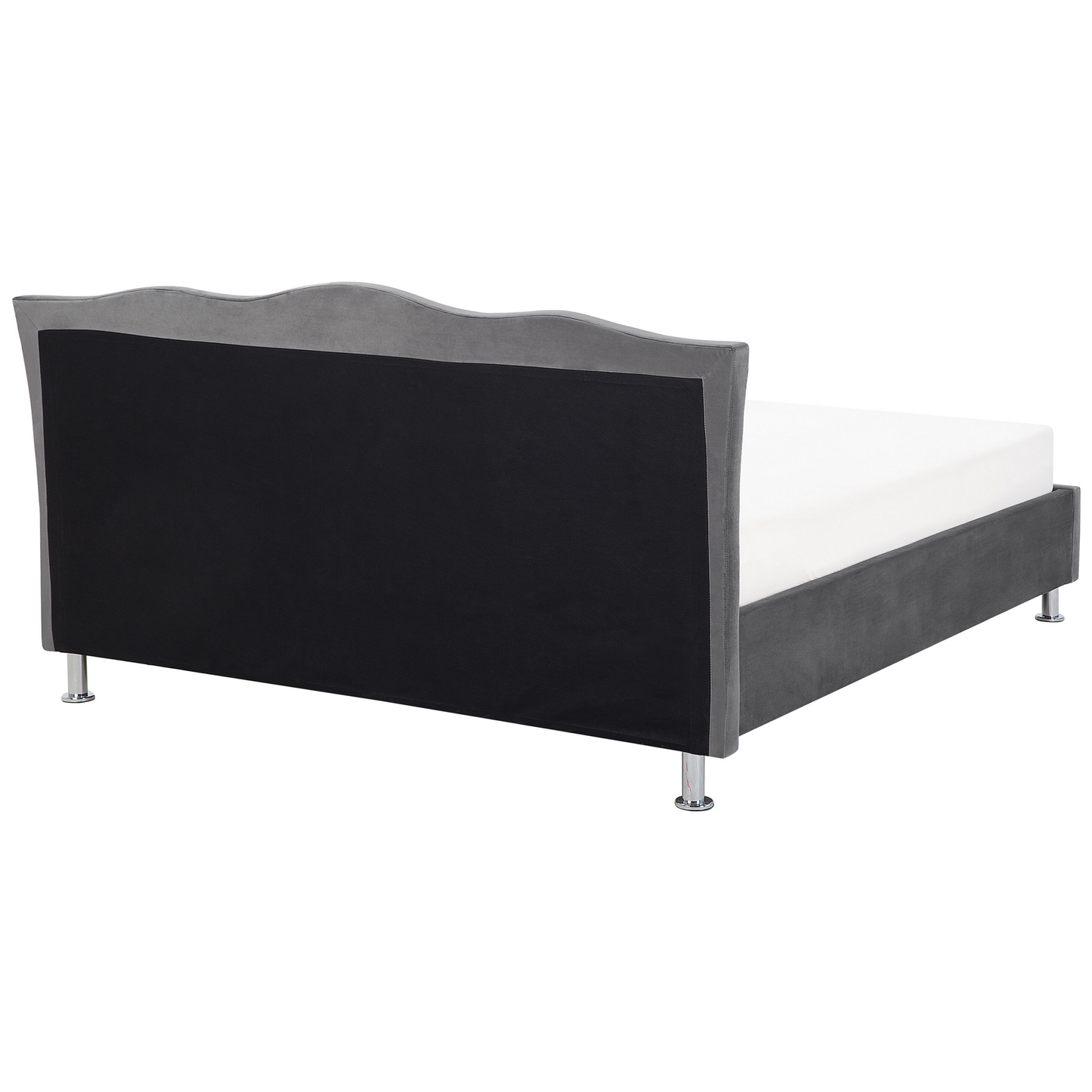 Bett mit Lattenrost Samtstoff METZ 180 x 200 cm Dunkelgrau