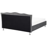 Bett mit Lattenrost Samtstoff METZ 180 x 200 cm Dunkelgrau
