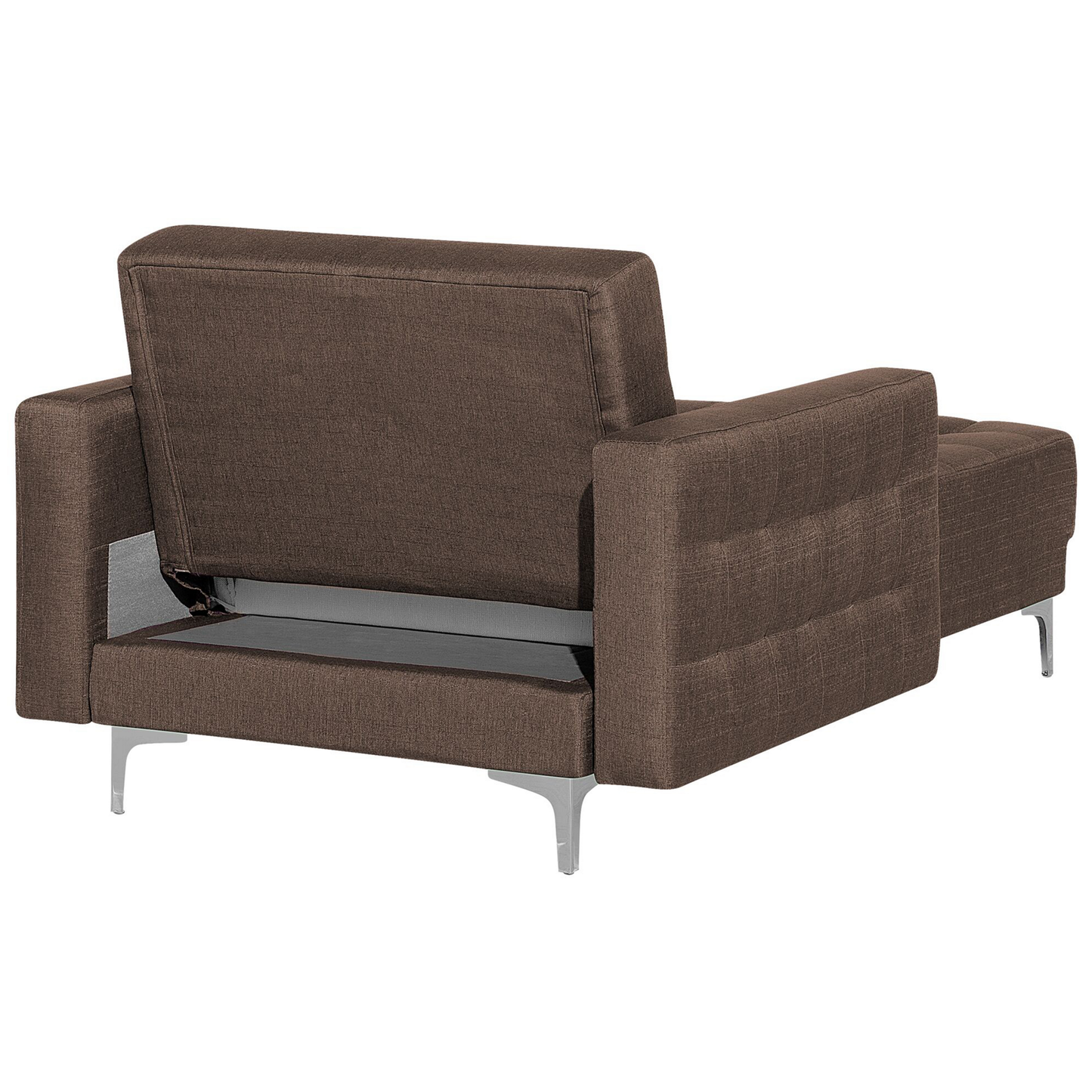 Chaiselongue Polsterbezug dunkelbraun / silber ABERDEEN