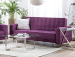 Schlafsofa 3-Sitzer Polsterbezug violett ABERDEEN
