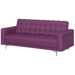 Schlafsofa 3-Sitzer Polsterbezug violett ABERDEEN