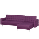 4-Sitzer Ecksofa violett Schlaffunktion linksseitig ABERDEEN