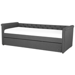 Ausziehbett Stoff LIBOURNE 90 x 200 cm Dunkelgrau