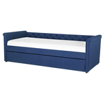 Ausziehbett Stoff LIBOURNE 90 x 200 cm Marineblau