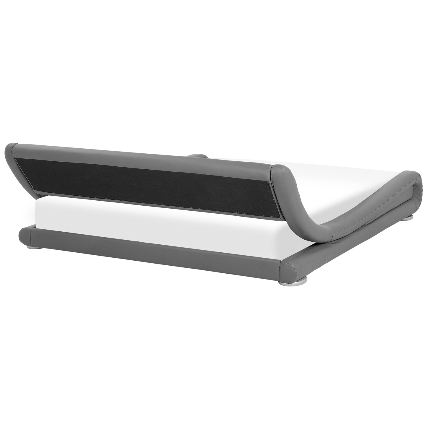 Wasserbett Kunstleder grau 180 x 200 cm mit LED-Beleuchtung AVIGNON