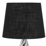 Tischlampe schwarz / silber 65 cm Kegelform VISELA