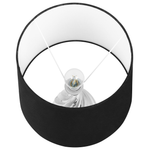 Tischlampe schwarz / silber 65 cm Kegelform VISELA