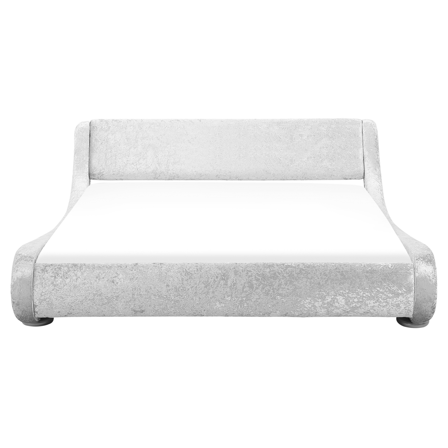 Wasserbett Samtstoff Silber 160 x 200 cm AVIGNON