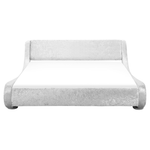 Wasserbett Samtstoff Silber 160 x 200 cm AVIGNON