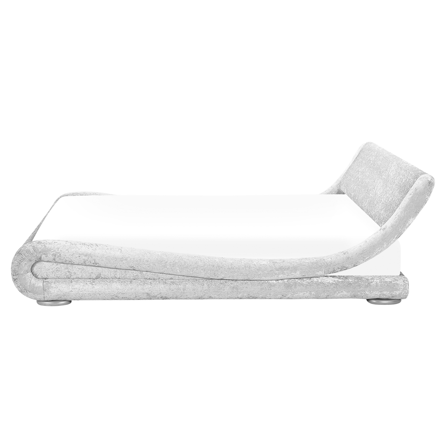 Wasserbett Samtstoff Silber 160 x 200 cm AVIGNON