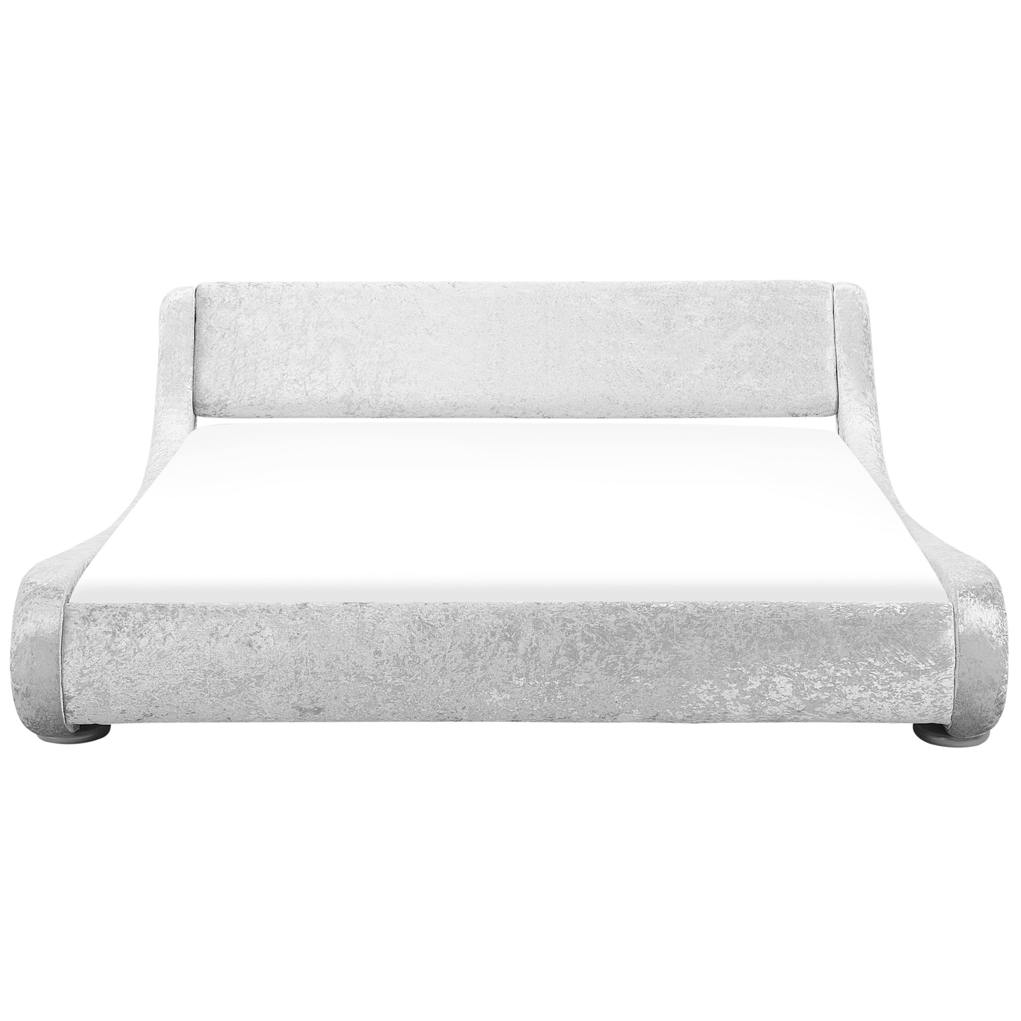 Wasserbett Samtstoff Silber 180 x 200 cm AVIGNON