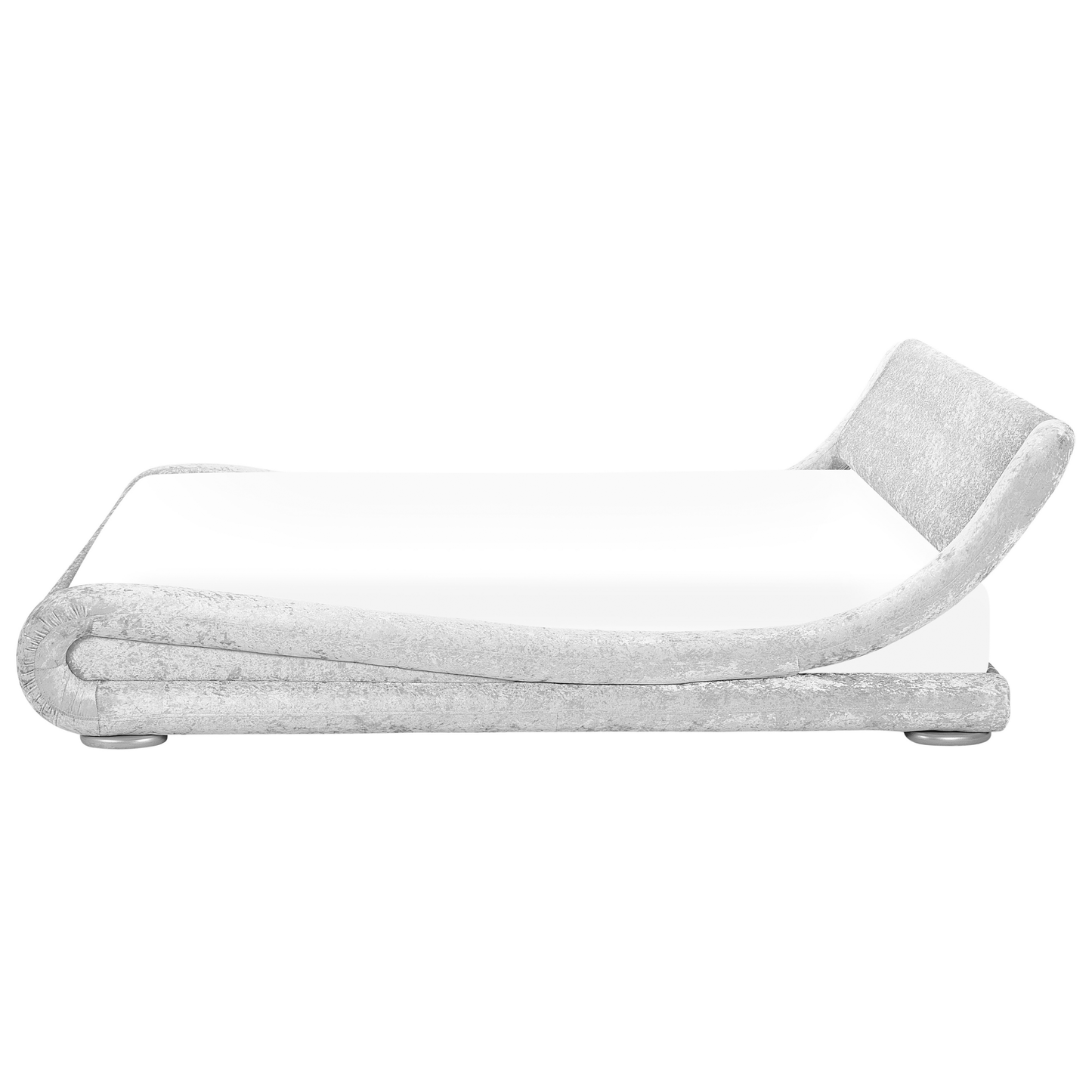 Wasserbett Samtstoff Silber 180 x 200 cm AVIGNON