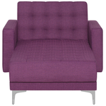 Chaiselongue Polsterbezug violett / silber ABERDEEN