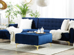 Ottomane ABERDEEN Samtstoff Marineblau