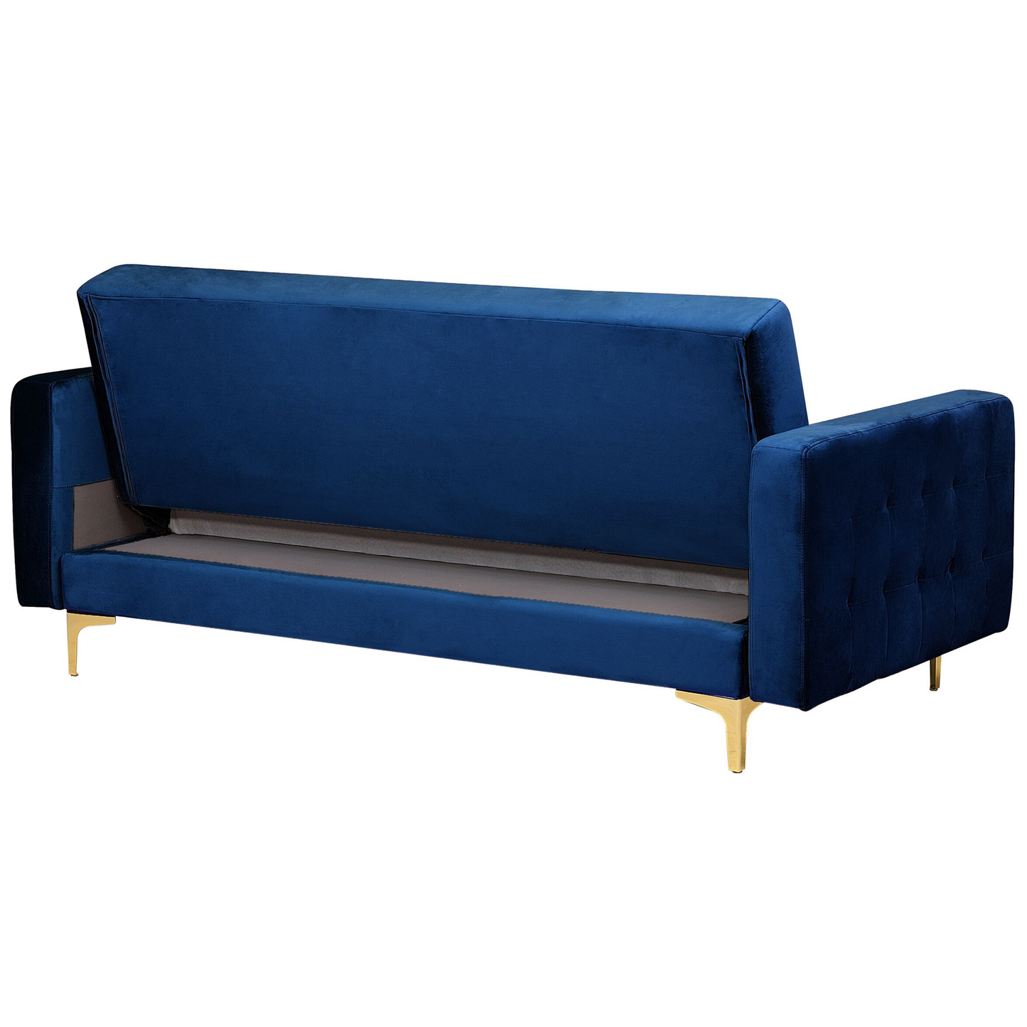 Schlafsofa 3-Sitzer Samtstoff marineblau ABERDEEN