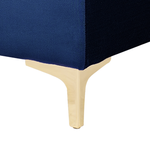 Chaiselongue Samtstoff marineblau / gold ABERDEEN