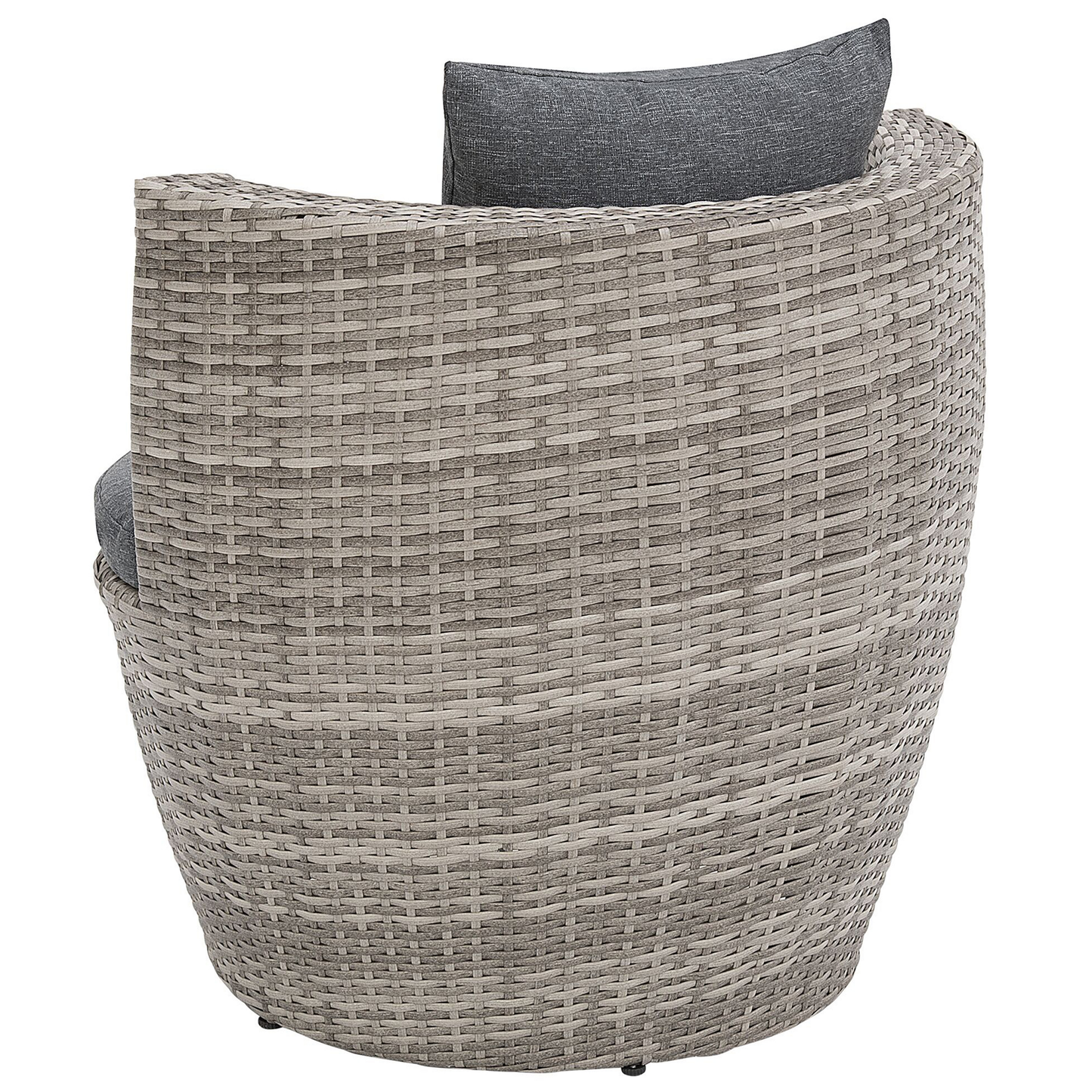 Bistro Set inkl. Kissen CAPRI Polyrattan Grau