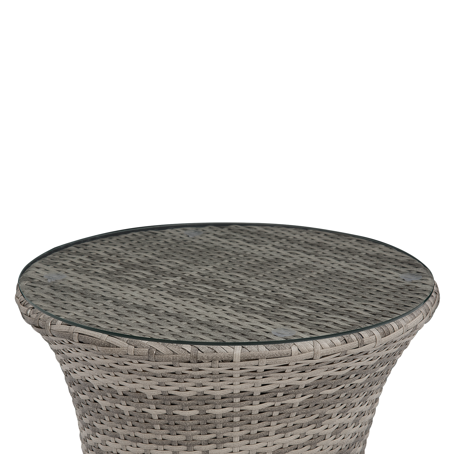 Bistro Set inkl. Kissen CAPRI Polyrattan Grau