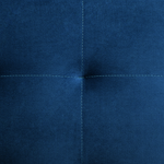 Schlafsofa Samtstoff marineblau linksseitig mit Ottomane ABERDEEN