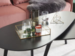 Dekotablett transparent / gold Spiegeleffekt 30 x 20 cm GRENOBLE