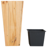 Blumentopf Holz hellbraun rechteckig 26 x 28 x 60 cm LARISA