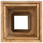 Blumentopf Holz hellbraun rechteckig 26 x 28 x 60 cm LARISA