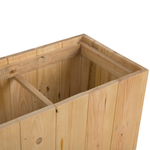 Blumentopf Holz hellbraun rechteckig 66 x 24 x 24 cm TRIKALA