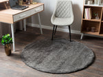 Teppich dunkelgrau ⌀ 140 cm Shaggy DEMRE