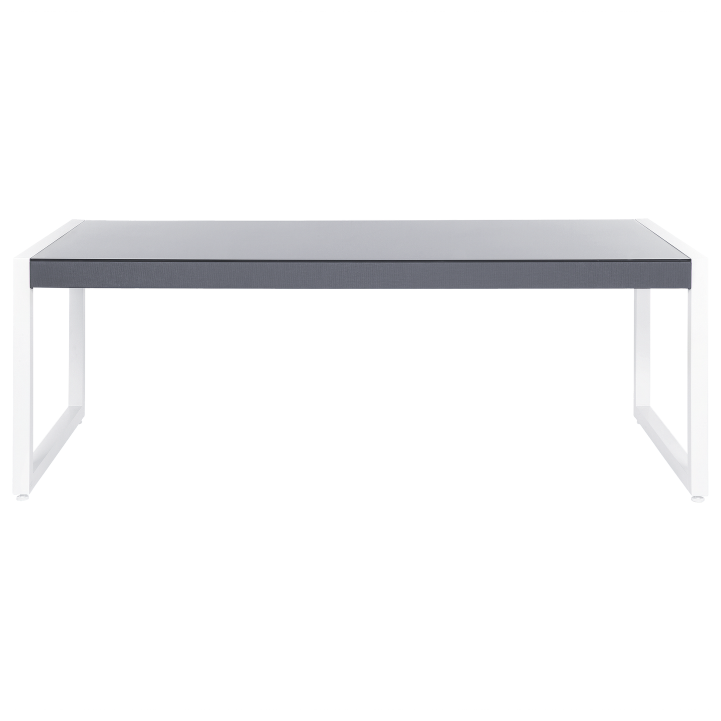 Gartentisch BACOLI 210 cm 90 cm Glas Cremeweiss