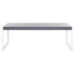 Gartentisch BACOLI 210 cm 90 cm Glas Cremeweiss