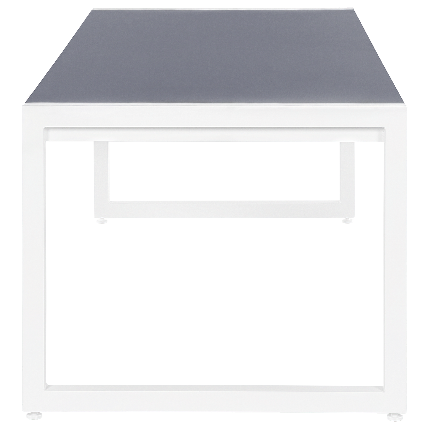 Gartentisch BACOLI 210 cm 90 cm Glas Cremeweiss