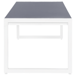 Gartentisch BACOLI 210 cm 90 cm Glas Cremeweiss