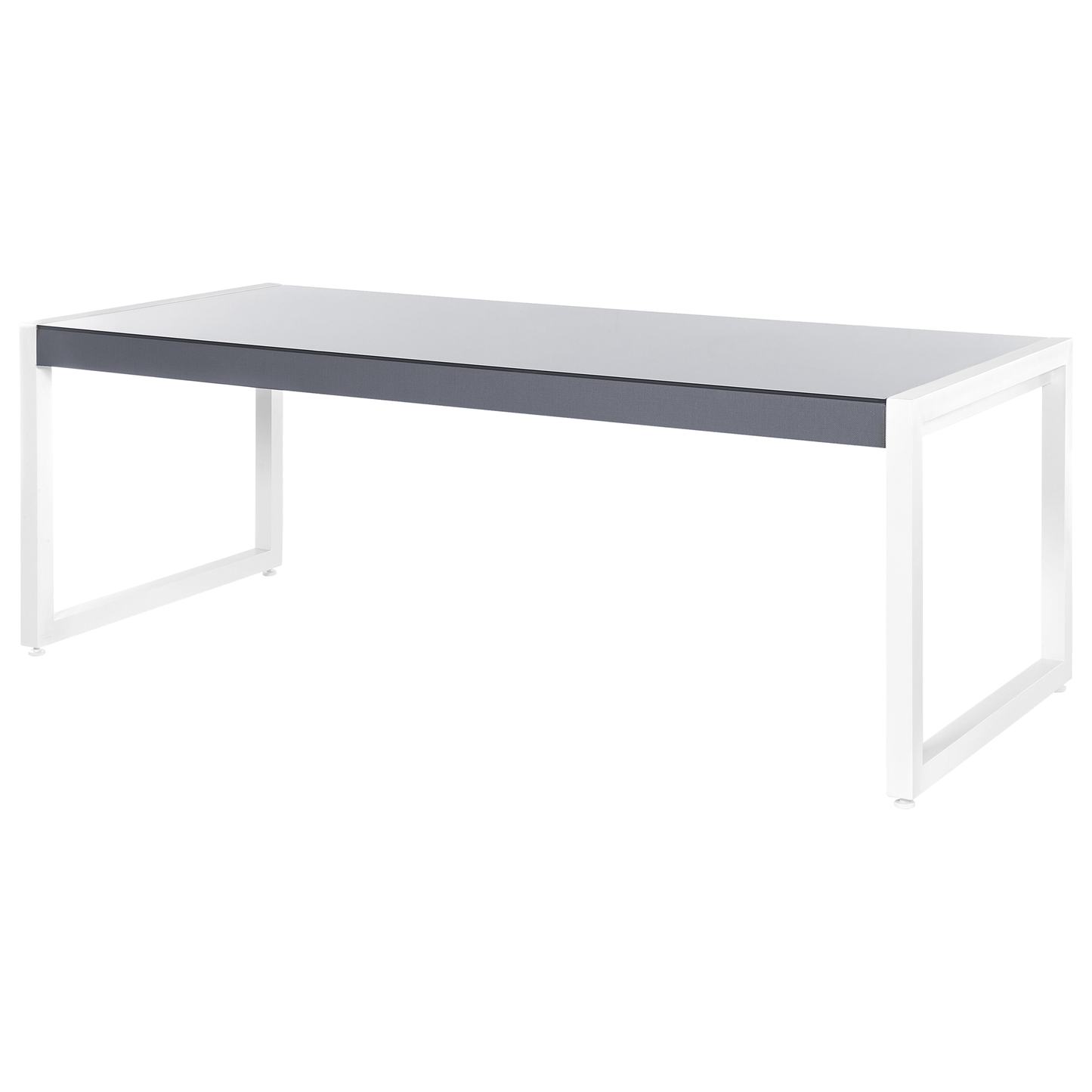 Gartentisch BACOLI 210 cm 90 cm Glas Cremeweiss