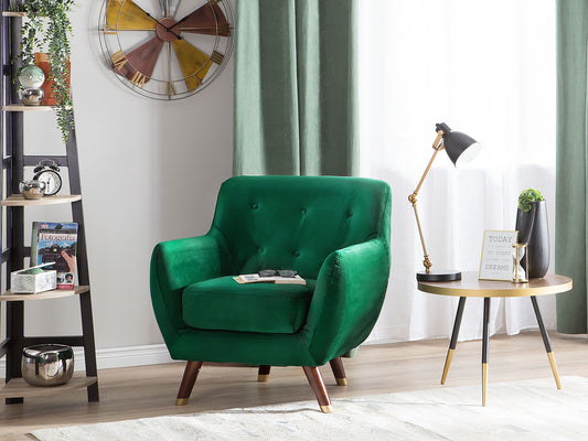 Sessel Samtstoff Smaragdgrün BODO