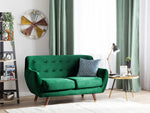 2-Sitzer Sofa Samtstoff smaragdgrün BODO