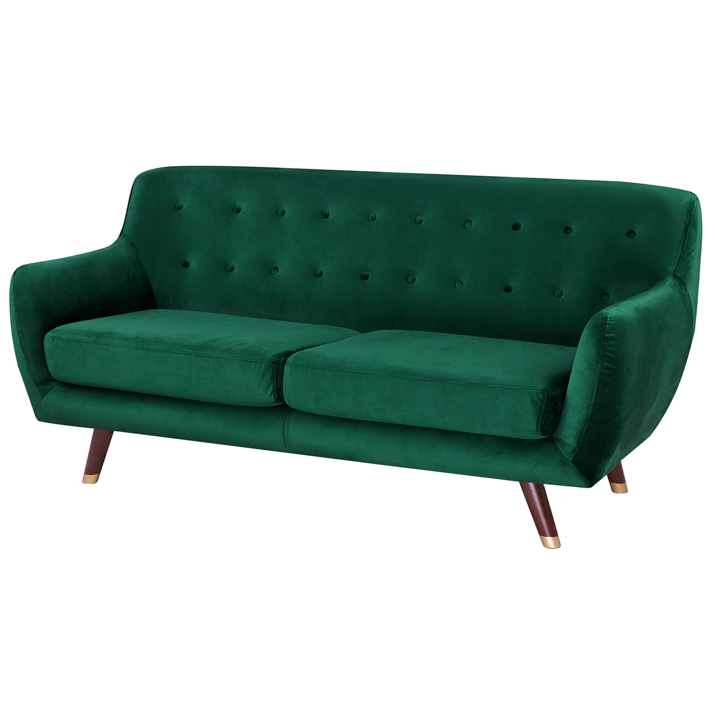 3-Sitzer Sofa Samtstoff smaragdgrün BODO