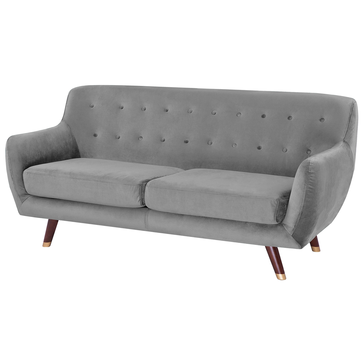 3-Sitzer Sofa Samtstoff grau BODO