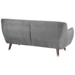 3-Sitzer Sofa Samtstoff grau BODO