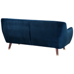 3-Sitzer Sofa Samtstoff marineblau BODO