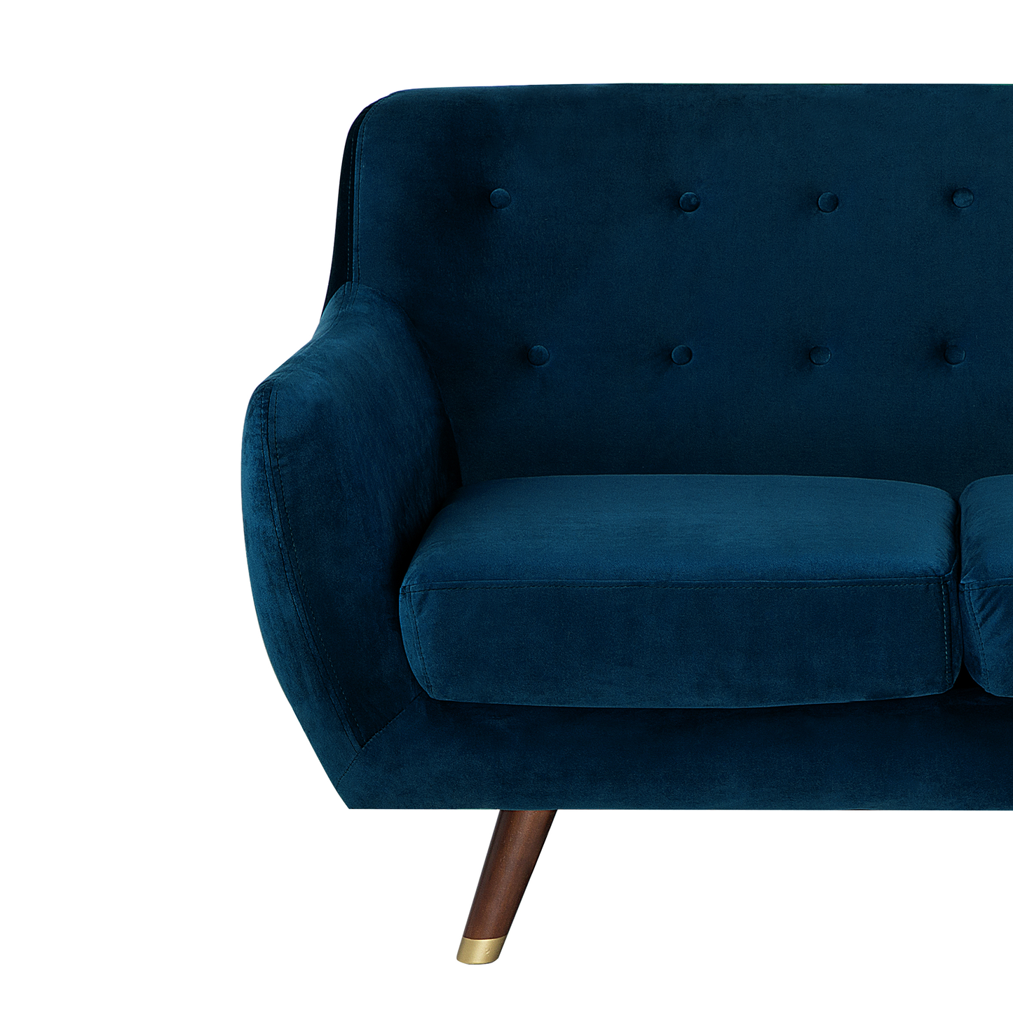 3-Sitzer Sofa Samtstoff marineblau BODO